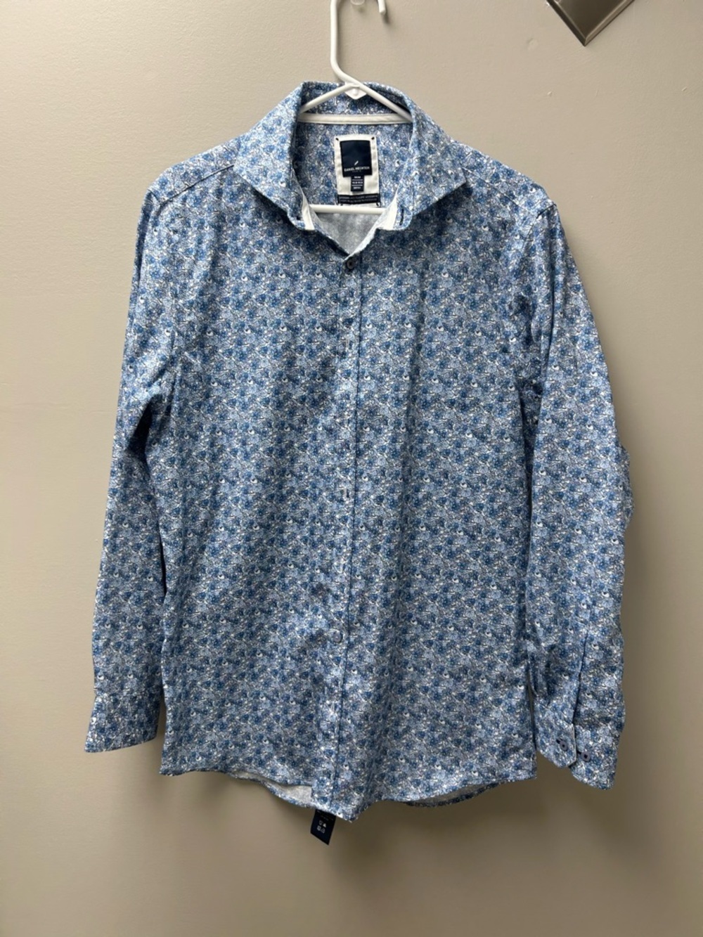 Daniel‎ Hechter Men’s Blue Patterned Dress Shirt
